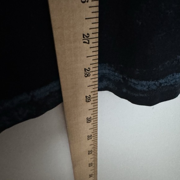 Affliction Henley Shirt Mens Large Black Blue Distressed Y2K Biker Goth Grunge - Picture 10 of 10